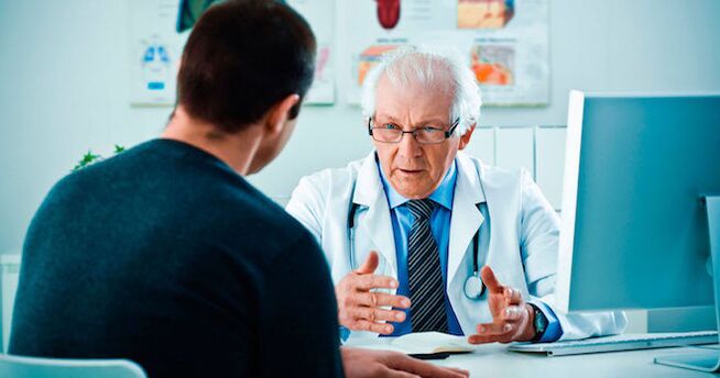 A doctor advises a man about drugs to increase potency