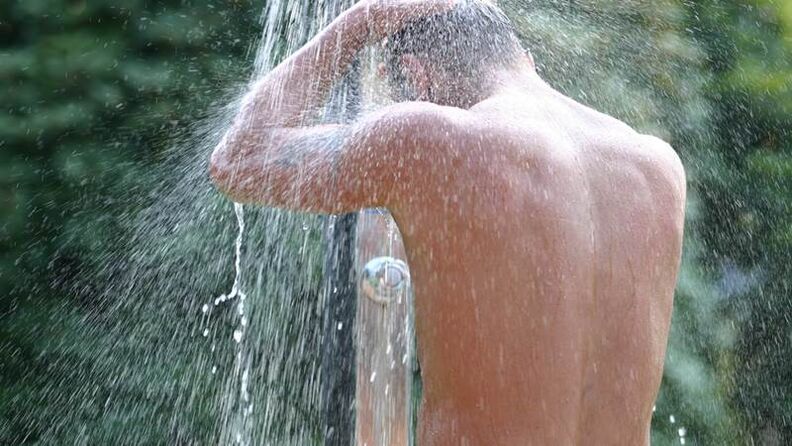 A contrast shower helps a man to cheer up and increase potency