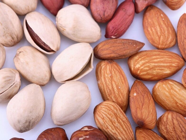 pistachios and almonds for potency